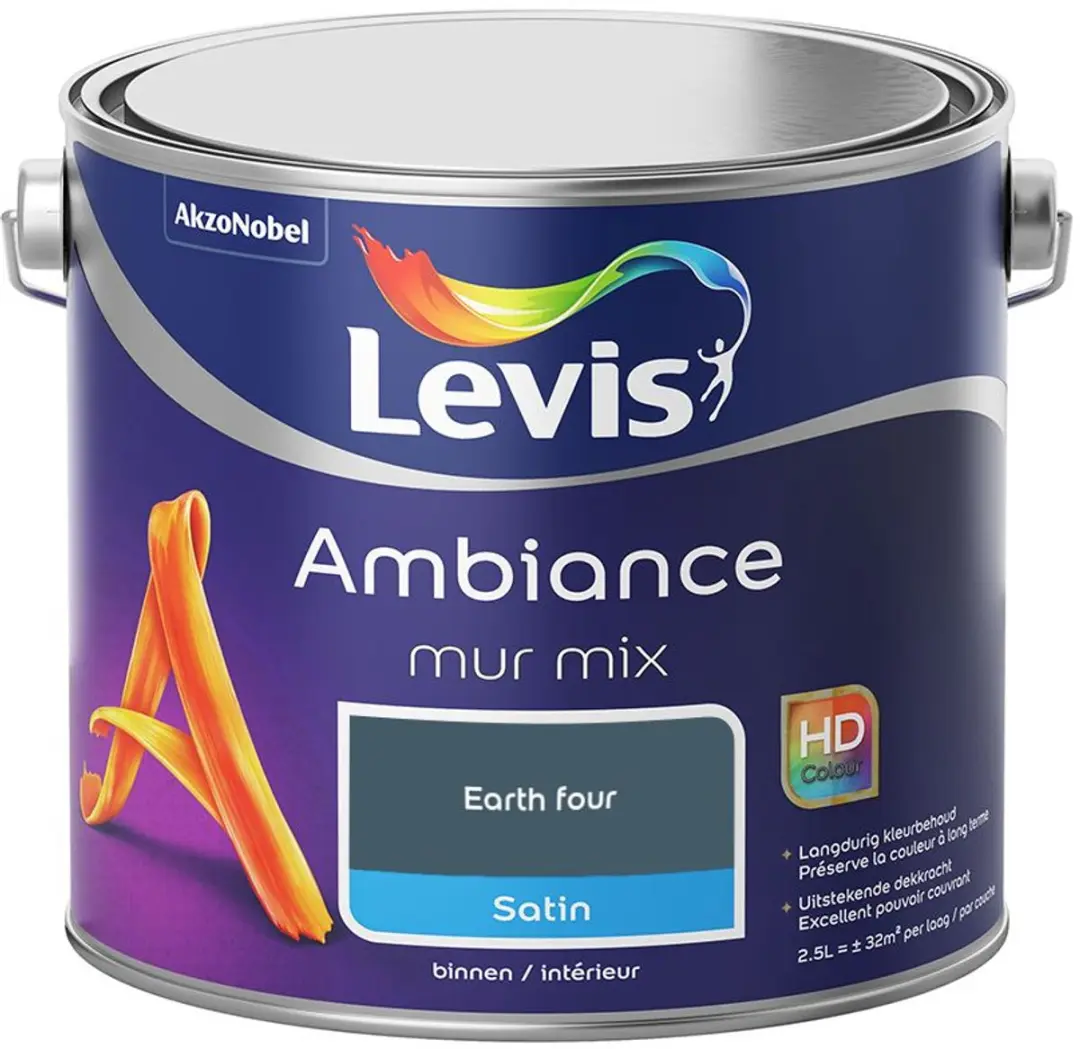 Levi's Ambiance Mur Satin Mix Earth Four Mengverf 2,5L