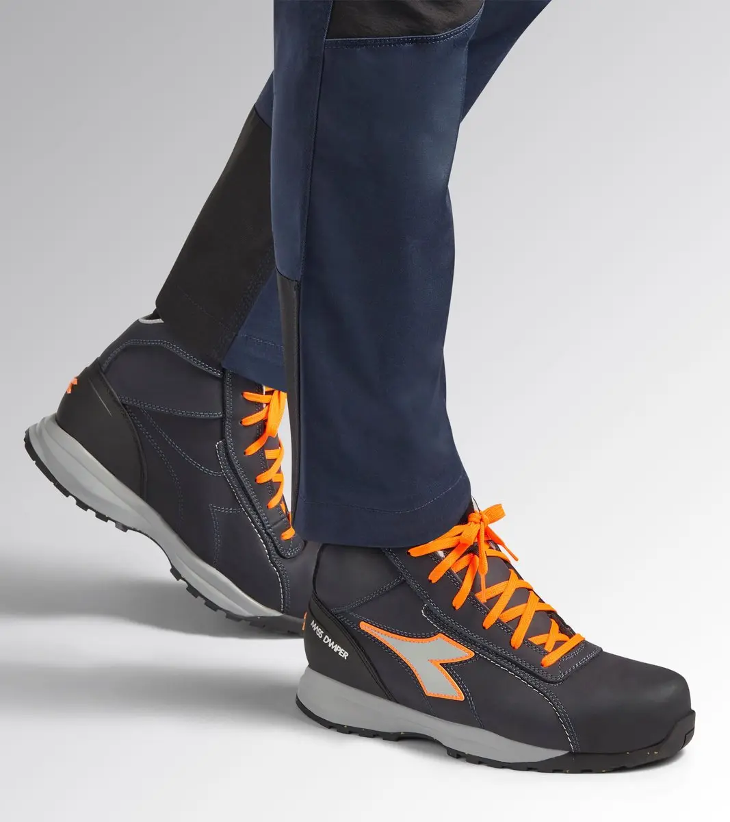 Diadora GLOVE MDS MID S3S Werkschoenen 37 - Navy/Fluo Oranje