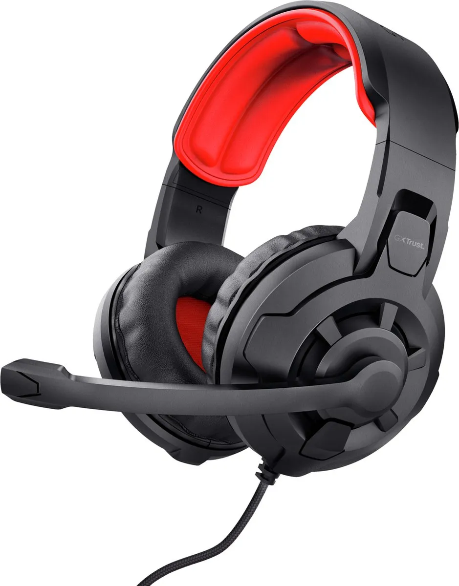 Trust GXT 785 Ravius Gaming Headset & Muis Set - Zwart/Rood - afbeelding 6 van 6