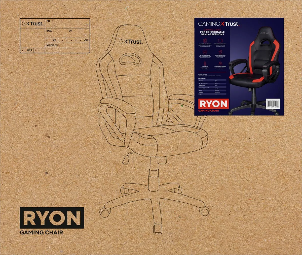 GXT701R RYON CHAIR RED