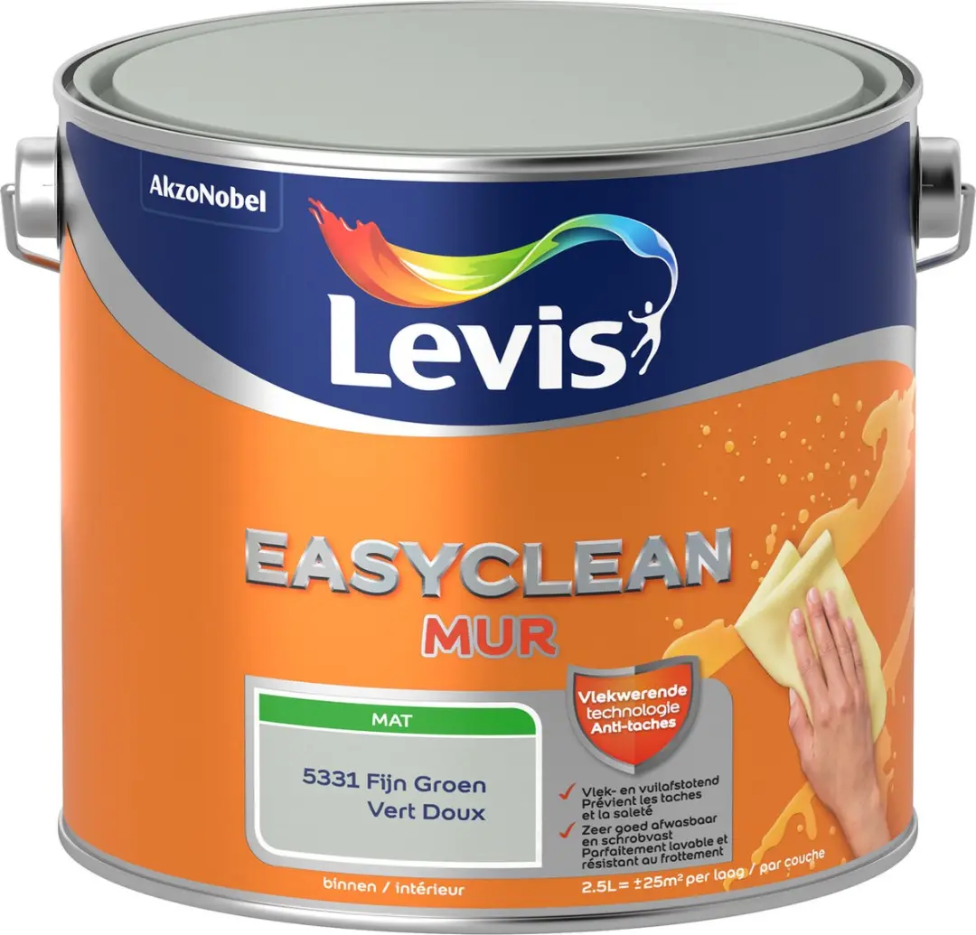 Levi's Easyclean Mur Mat Fijn Groen 2,5L