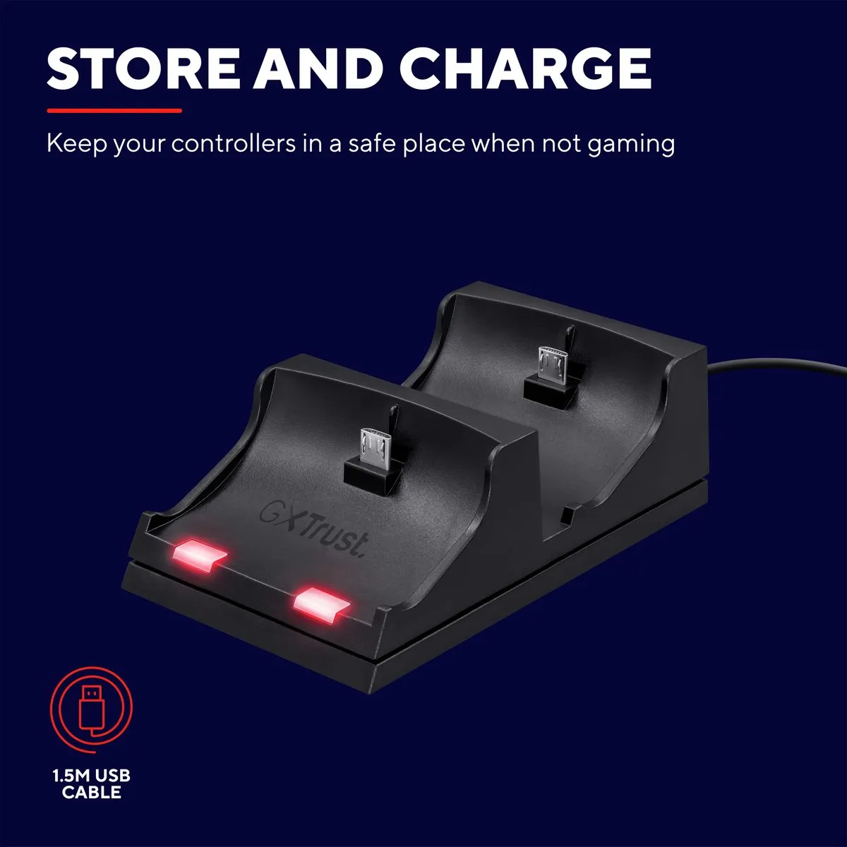Trust GXT235 PS4 Duo Oplaaddock - 21681