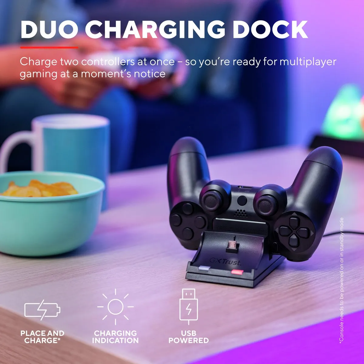 Trust GXT235 PS4 Duo Oplaaddock - 21681