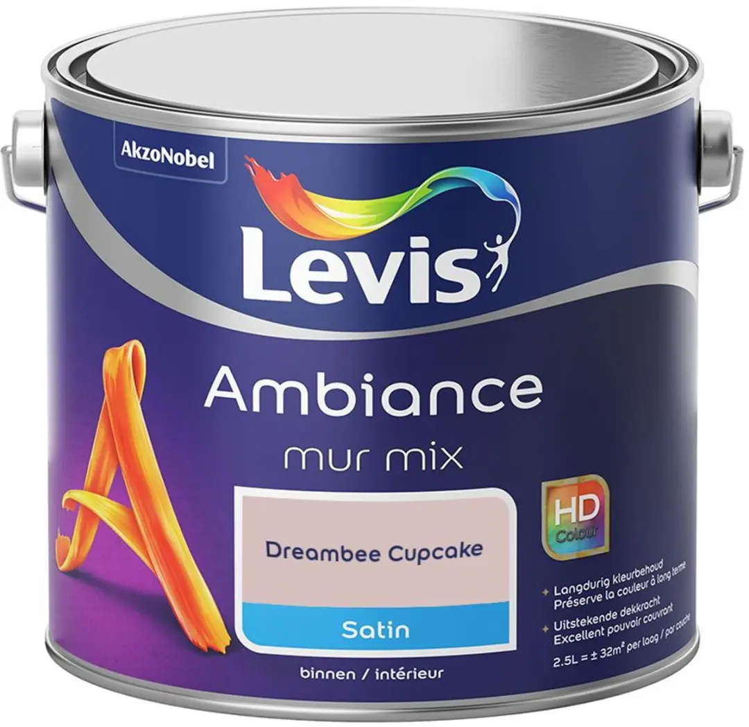 Levi's Ambiance Mur Satin Mix Dreambee Cupcake Verf 2,5L