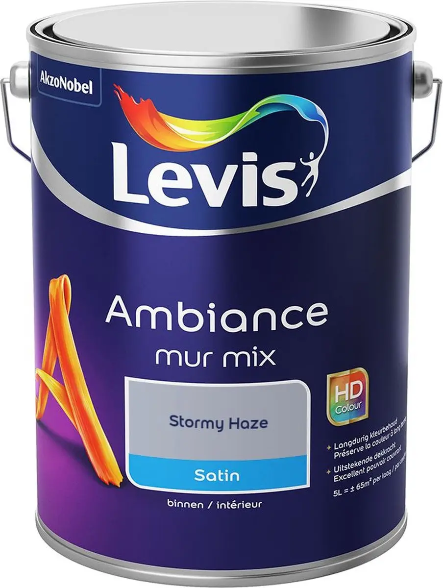 Levi's Ambiance Mur Satin Mix Stormy Haze Verf