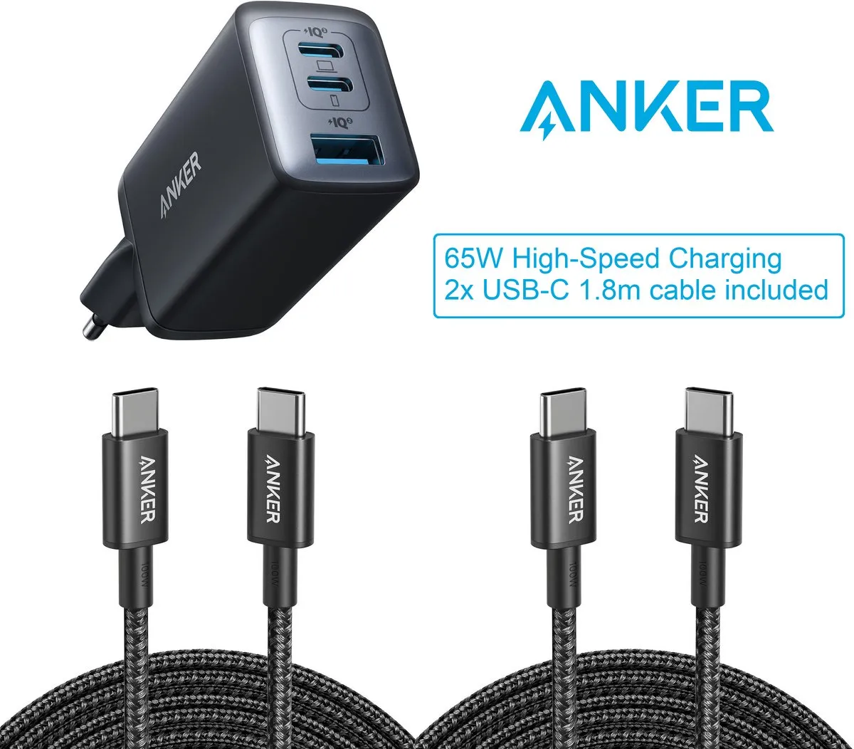 Anker 735 GaNPrime A2667314 USB-C Oplader 65W
