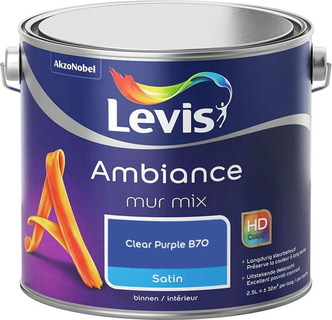 Levi's Ambiance Mur Satin Mix Clear Purple B70 Mengverf 2,5L