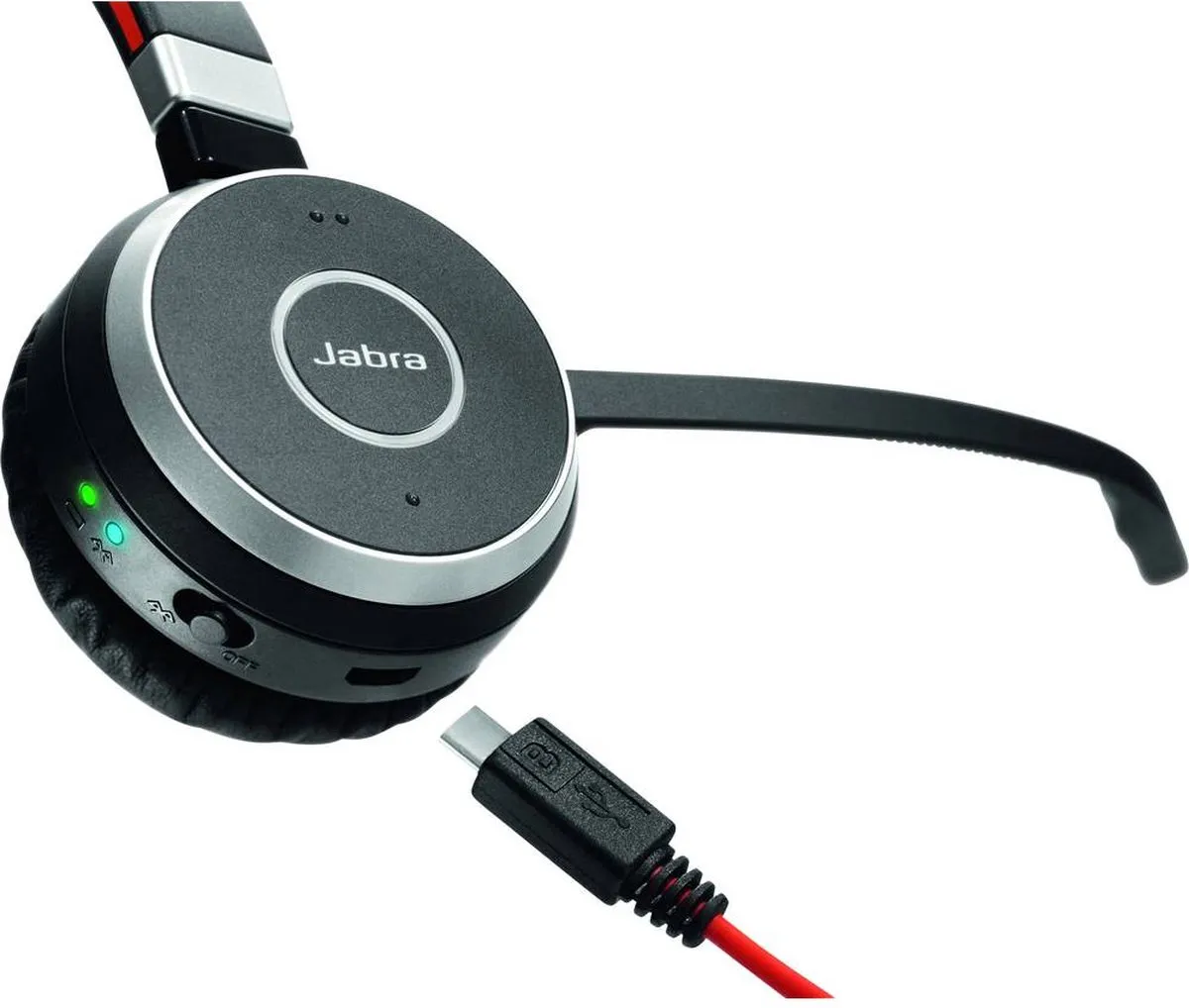 Jabra Evolve 65 MS Mono Headset 6593-823-309 - Zwart/Zilver