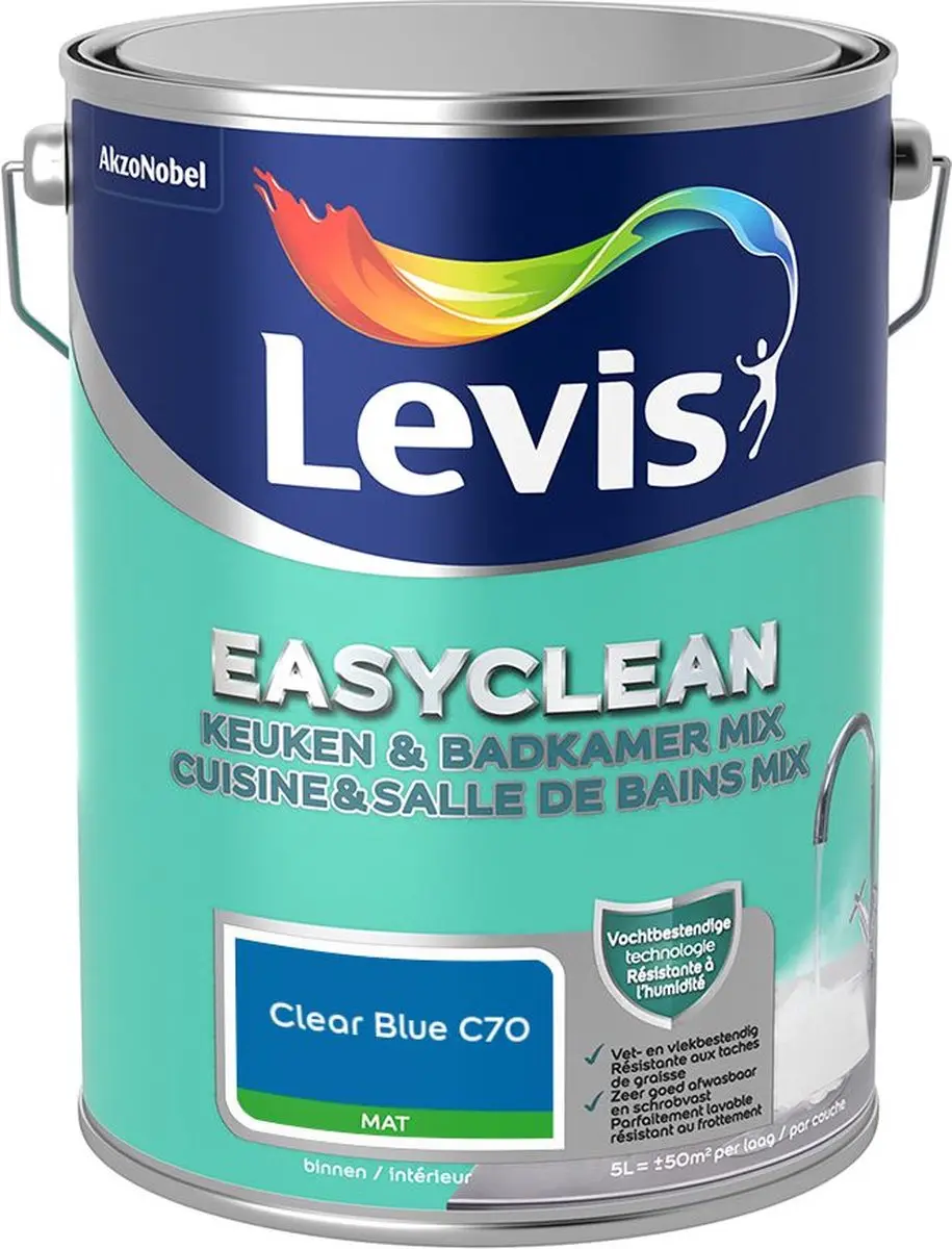 Levi's Easyclean Mengverf Clear Blue C70 5L