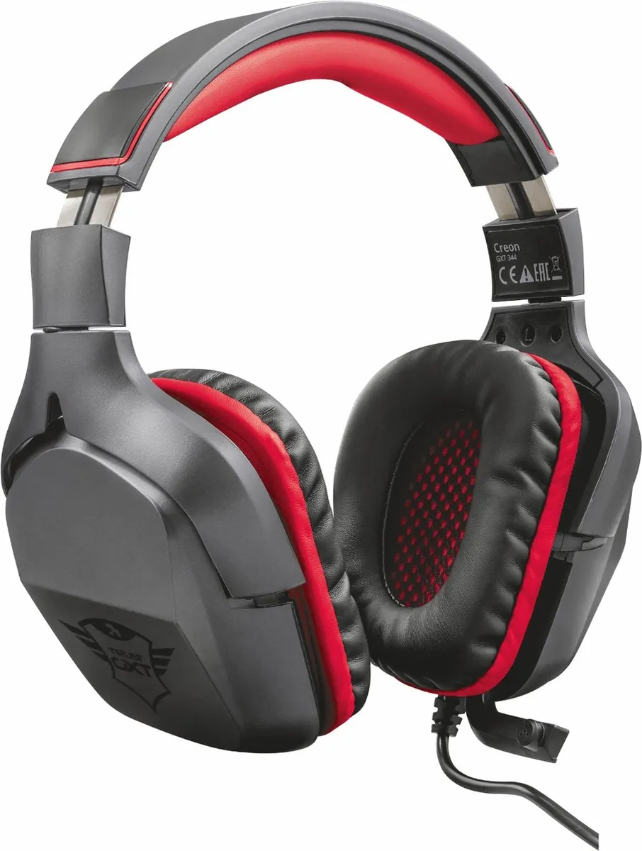 Trust GXT 344 Creon Gaming Headset - Zwart/Rood