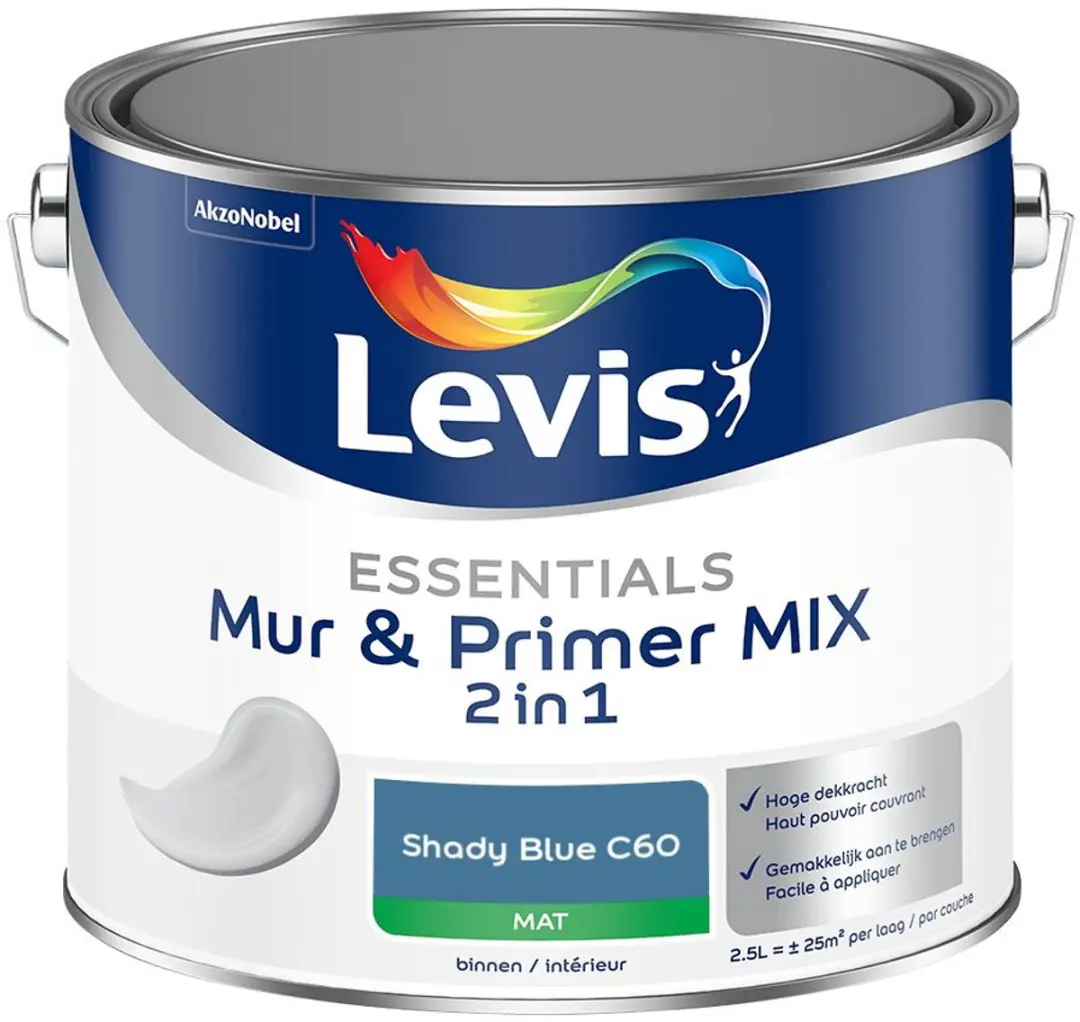 Levi's Essentials Mur & Primer Mix Shady Blue C60 Mengverf 2,5L