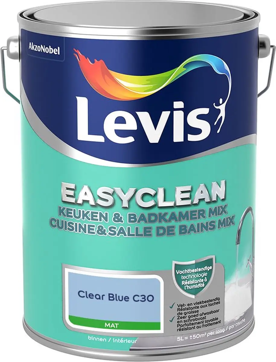 Levi's Easyclean Mengverf Clear Blue C30 5L