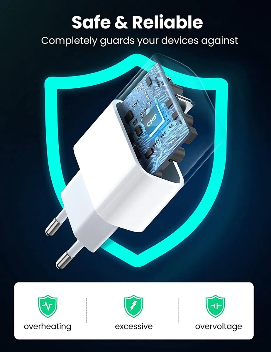 Ugreen 50698 Snellader 20W PD USB-C naar Lightning Kabel - Wit