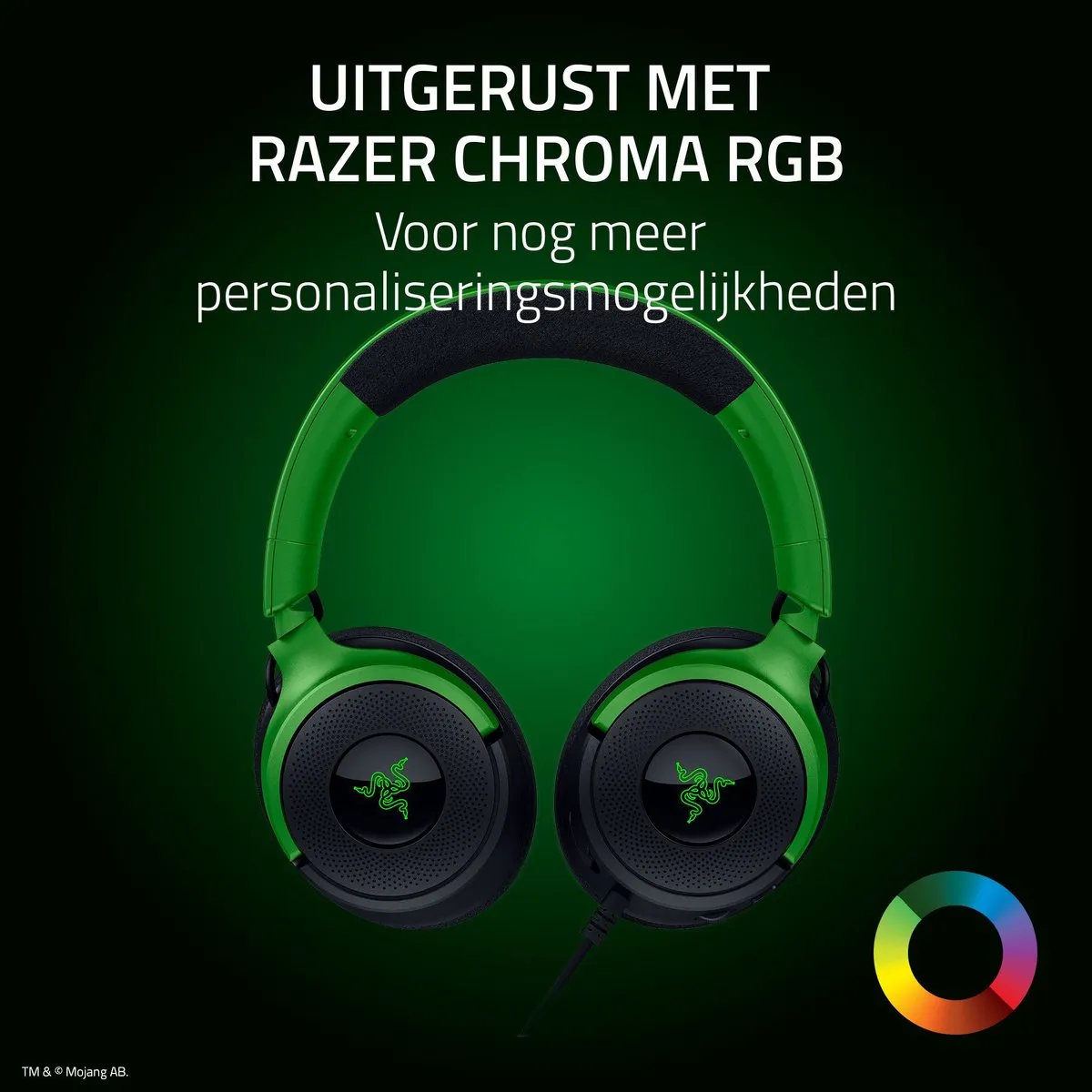 Razer Kraken V4 X Minecraft Edition Gaming Headset - Groen