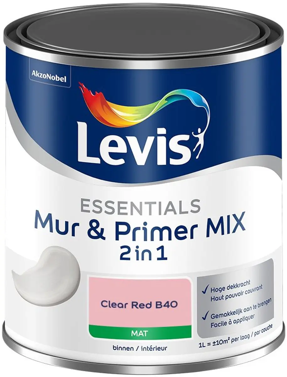 Levi's Essentials Mur & Primer Mix Clear Red B40 Mengverf 1L