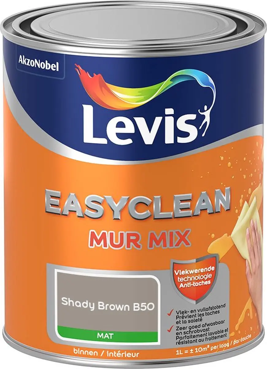 Levi's Easyclean Mur Mat Mix Shady Brown B50 Mengverf 1L