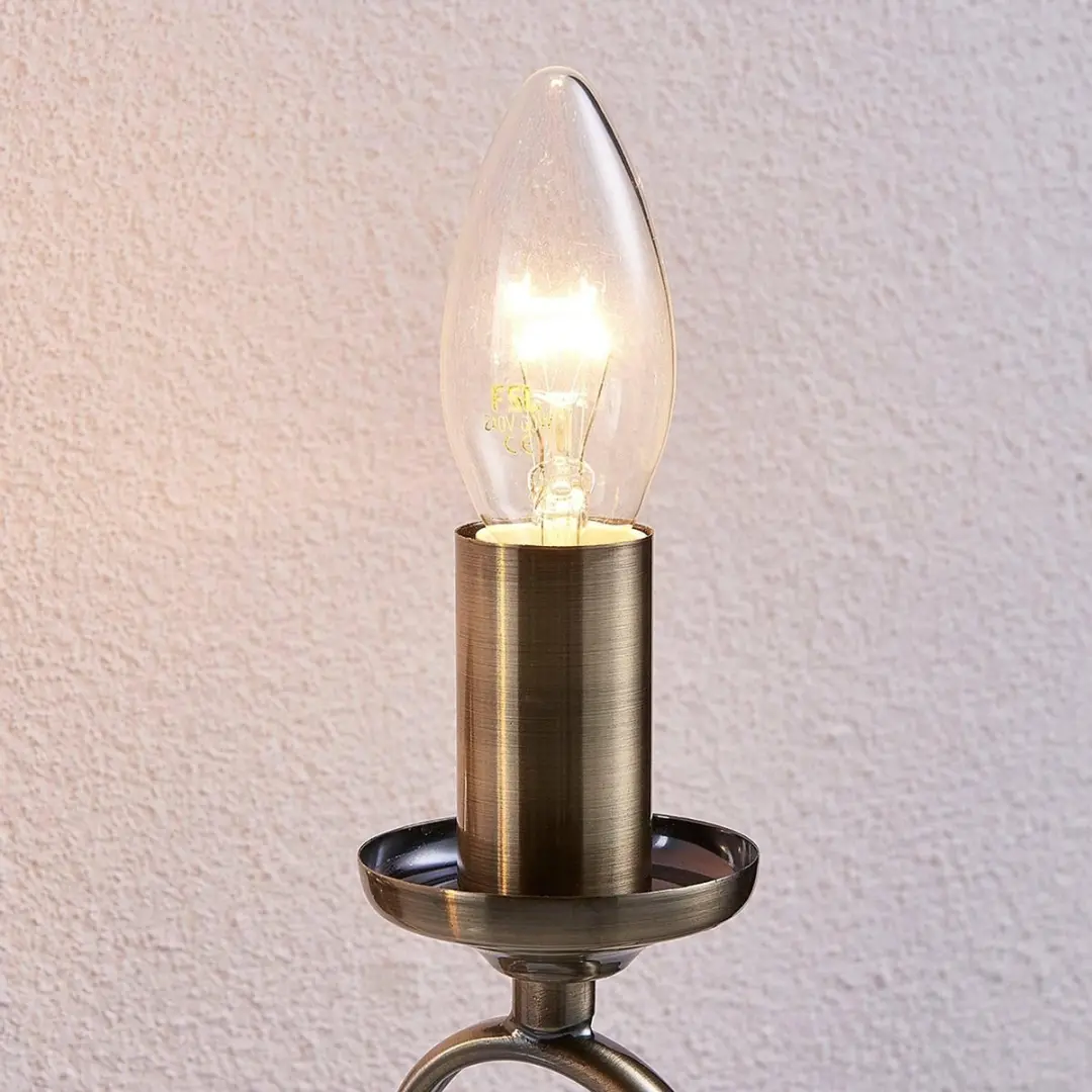 Lindby Wandlamp 2 Lichtpunten Antiek Messing - afbeelding 5 van 6
