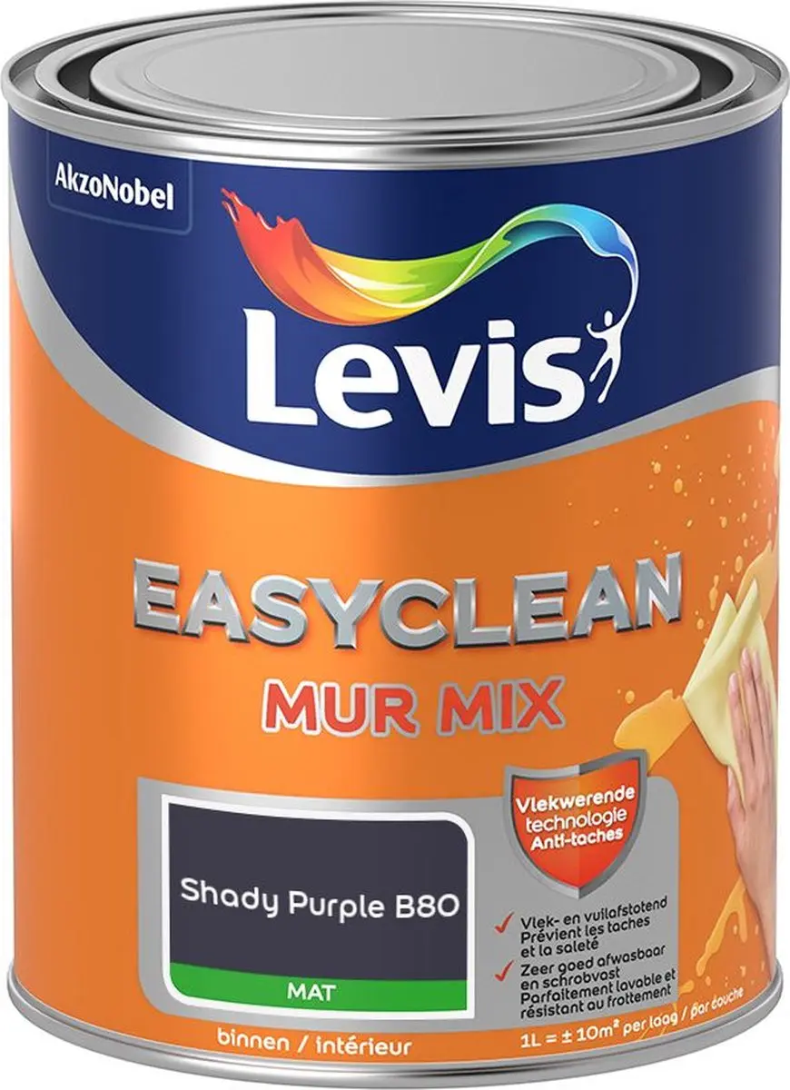 Levi's Easyclean Mur Mat Mix Shady Purple B80 Mengverf 1L