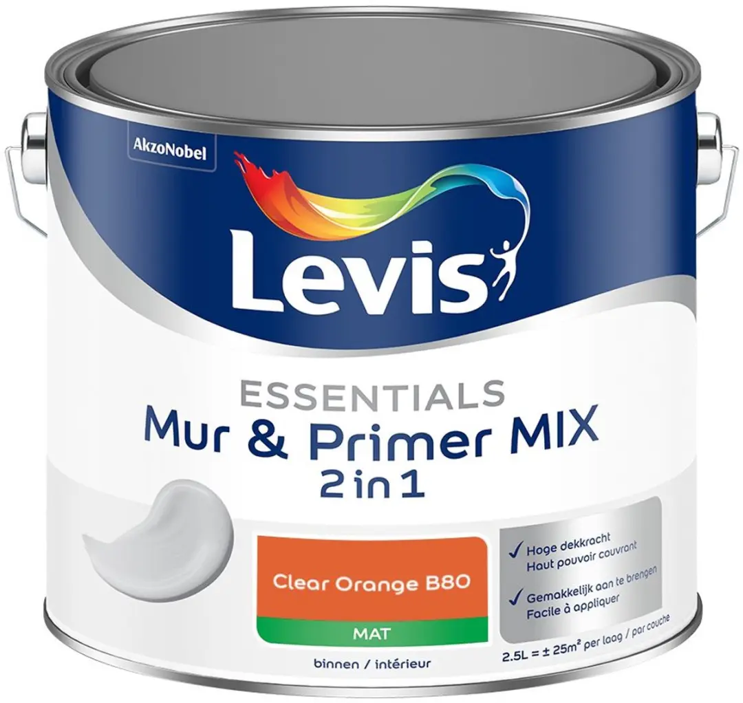 Levi's Essentials Mur & Primer Mix Clear Orange B80 Mengverf 2,5L