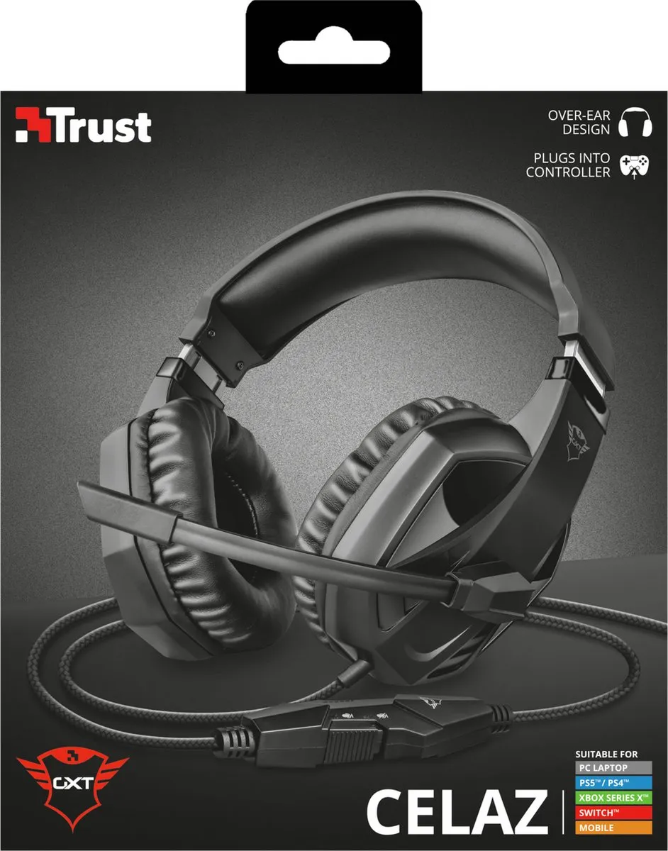Trust GXT412 Celaz Gaming Headset - 50mm - Zwart