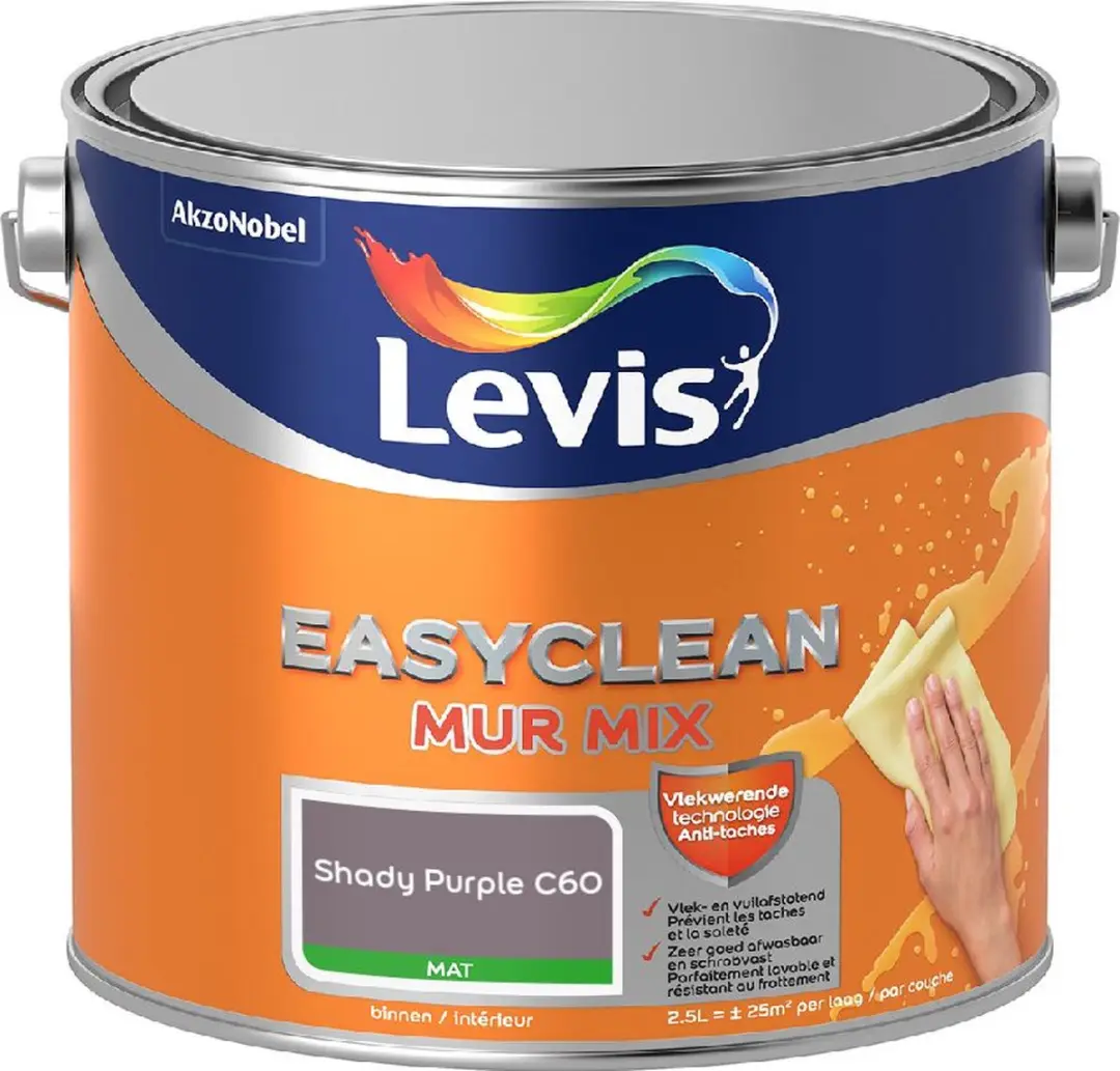 Levi's Easyclean Mur Mat Mix Shady Purple C60 Mengverf 2,5L