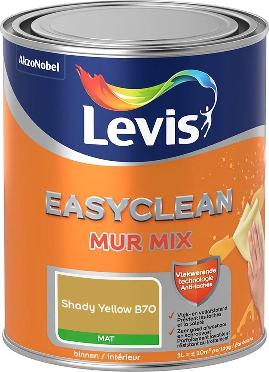 Levi's Easyclean Mur Mat Mix Shady Yellow B70 Mengverf 1L