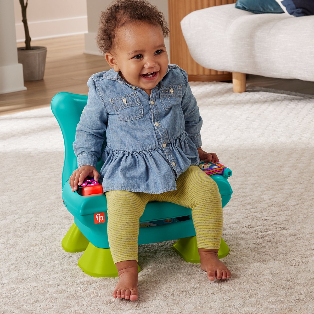 Fisher-Price Leerplezier Smart Stages Chair, 1 jaar, Geluid, Batterijen vereist, Meerkleurig