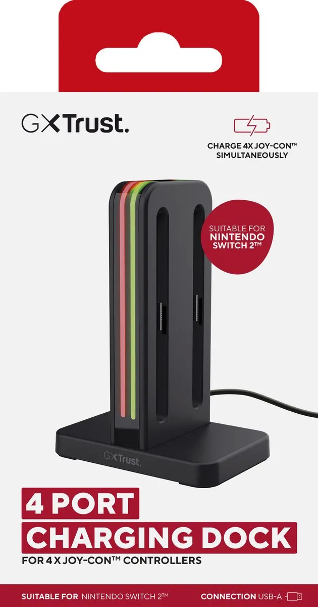 Trust GXT 1256 Laaddock Joy-Con - 4 Stuks - Zwart