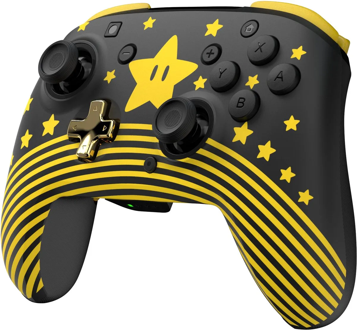 Turtle Beach Rematch Glow In The Dark Controller TBC-8101-75 - Nintendo Switch - 21 Knoppen - Zwart/Goud/Geel