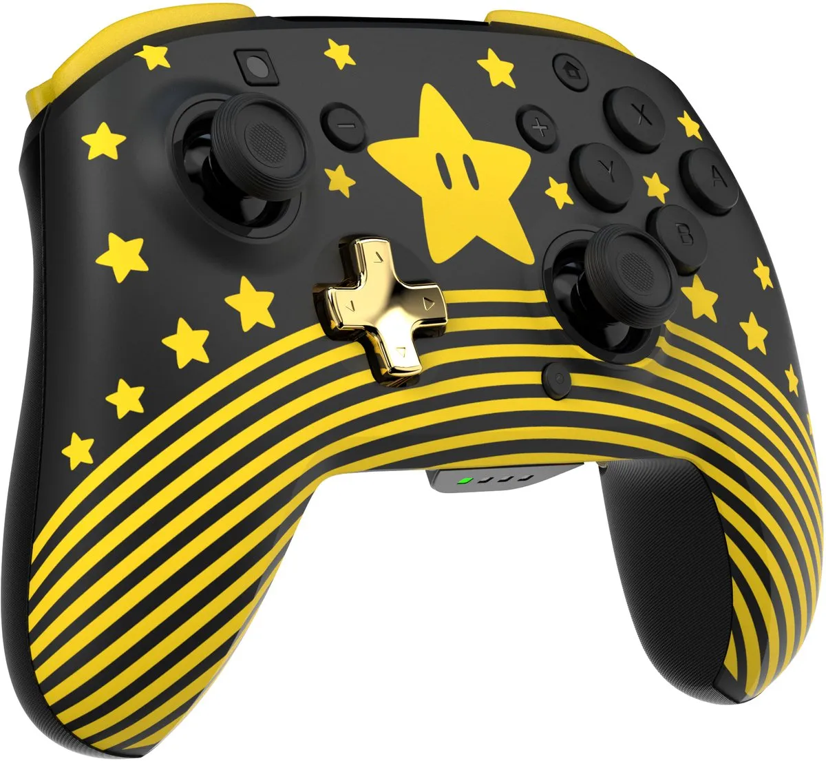 Turtle Beach Rematch Glow In The Dark Controller TBC-8101-75 - Nintendo Switch - 21 Knoppen - Zwart/Goud/Geel