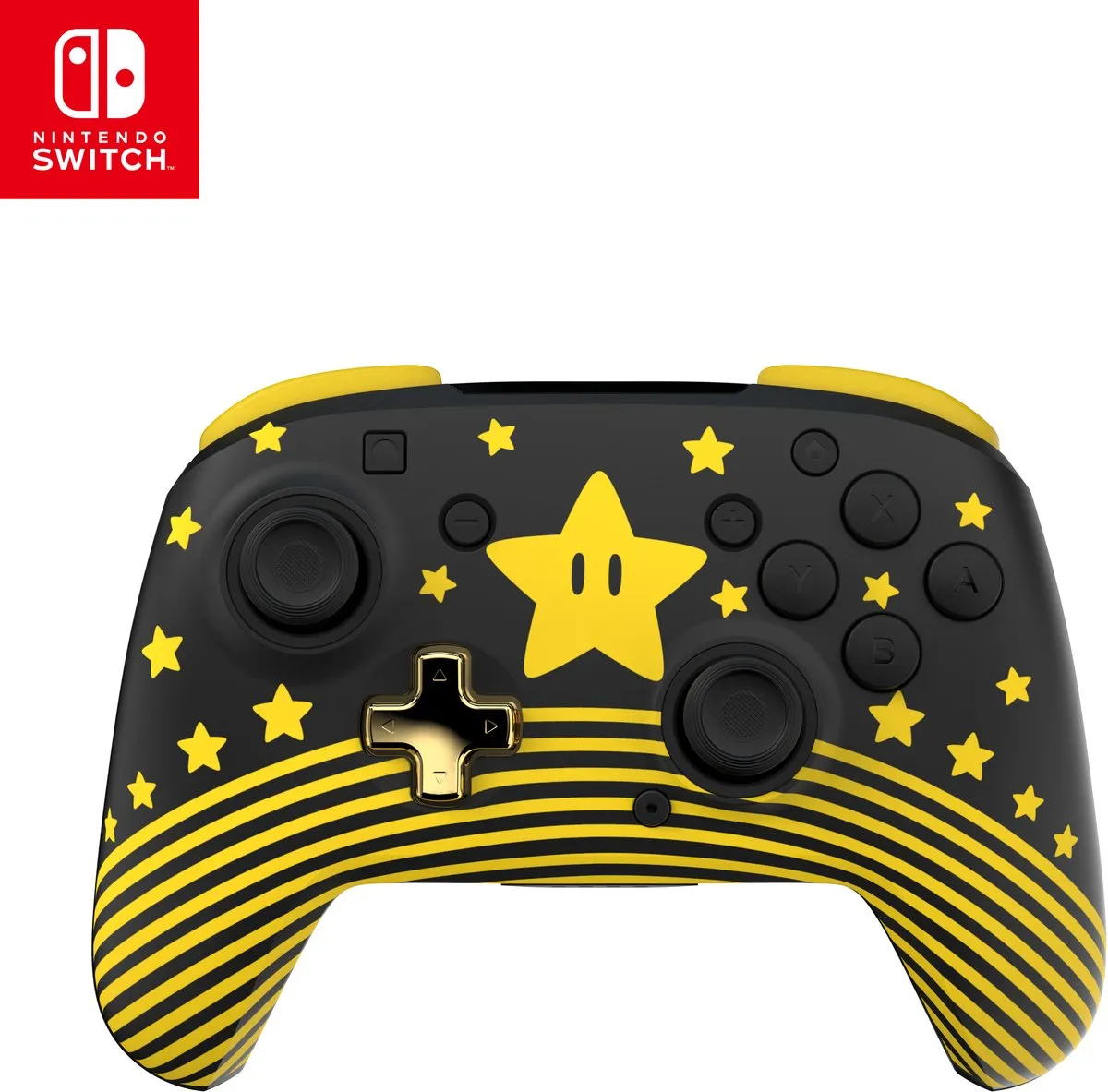 Turtle Beach Rematch Glow In The Dark Controller TBC-8101-75 - Nintendo Switch - 21 Knoppen - Zwart/Goud/Geel