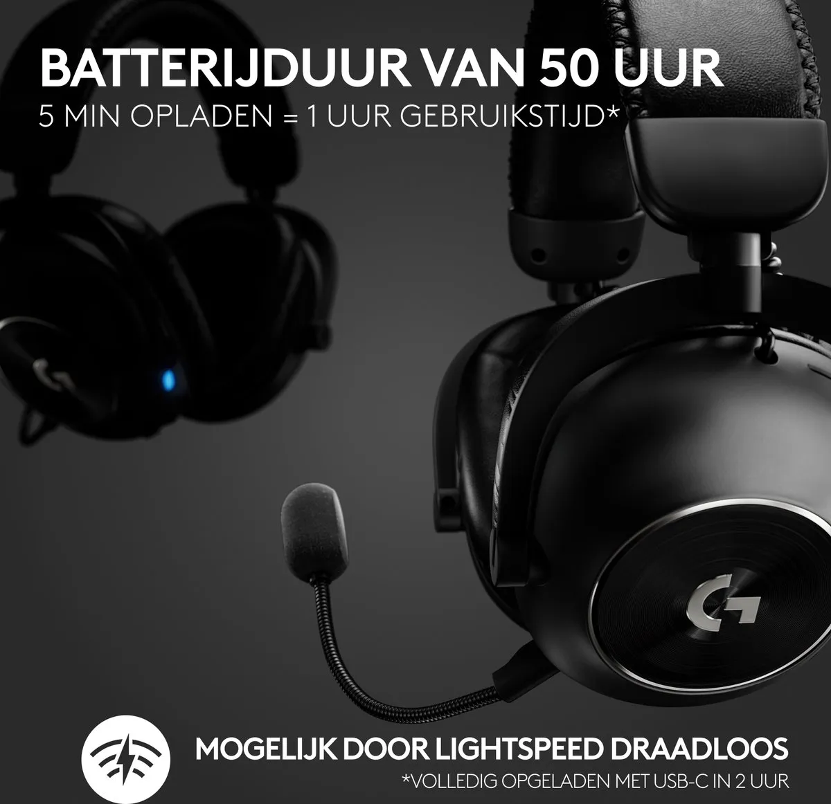Logitech G PRO X 2 Lightspeed Gaming Headset - Zwart