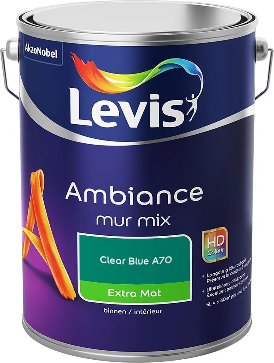 Levi's Ambiance Mur Extra Mat Mix Clear Blue A70 Mengverf 5L