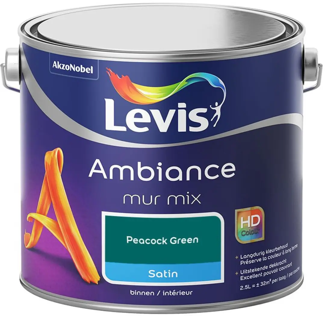 Levi's Ambiance Mur Satin Mix Peacock Green 2,5L