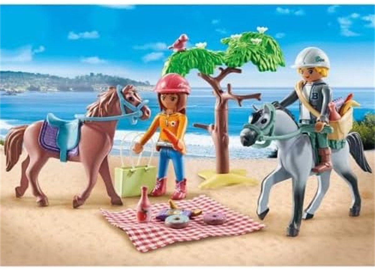 PLAYMOBIL Starter Pack Paardrijden naar het strand met Amelia en Ben - 71470