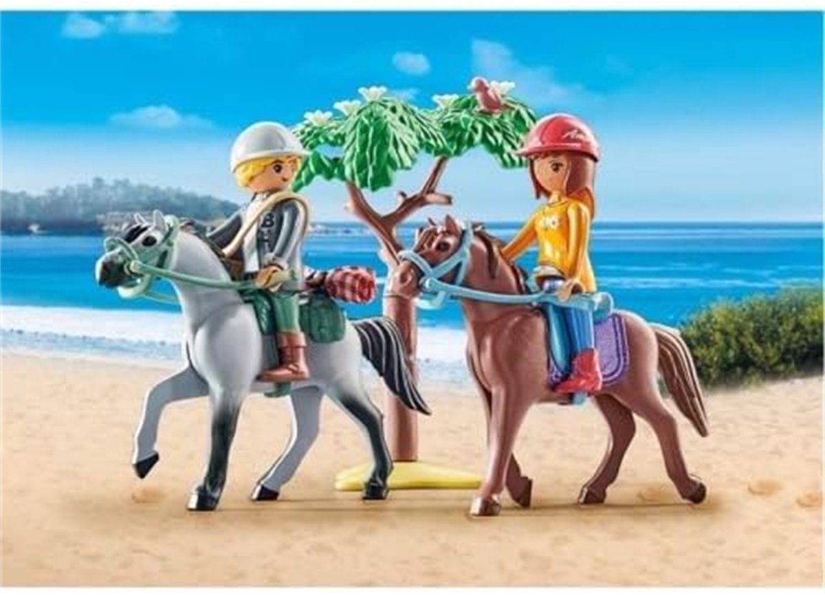PLAYMOBIL Starter Pack Paardrijden naar het strand met Amelia en Ben - 71470