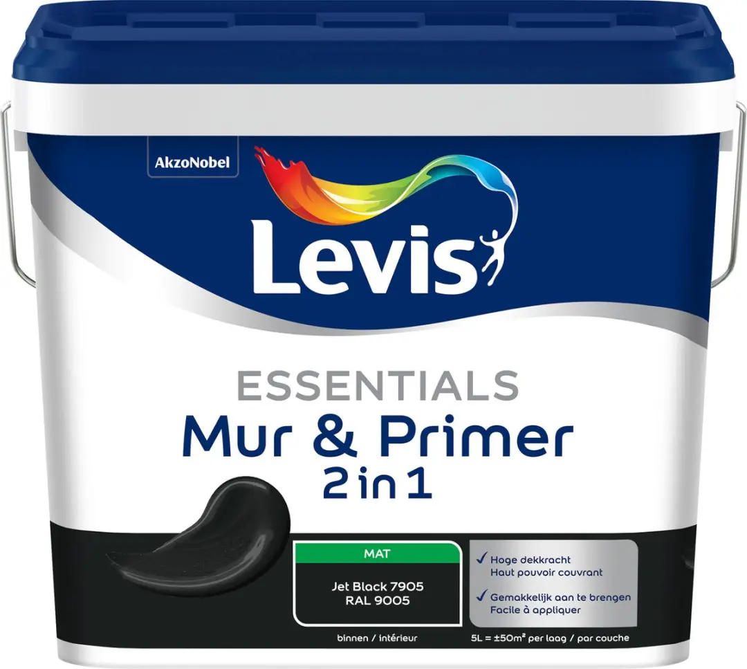 Levi's Essentials Mur & Primer Jet Black 5L