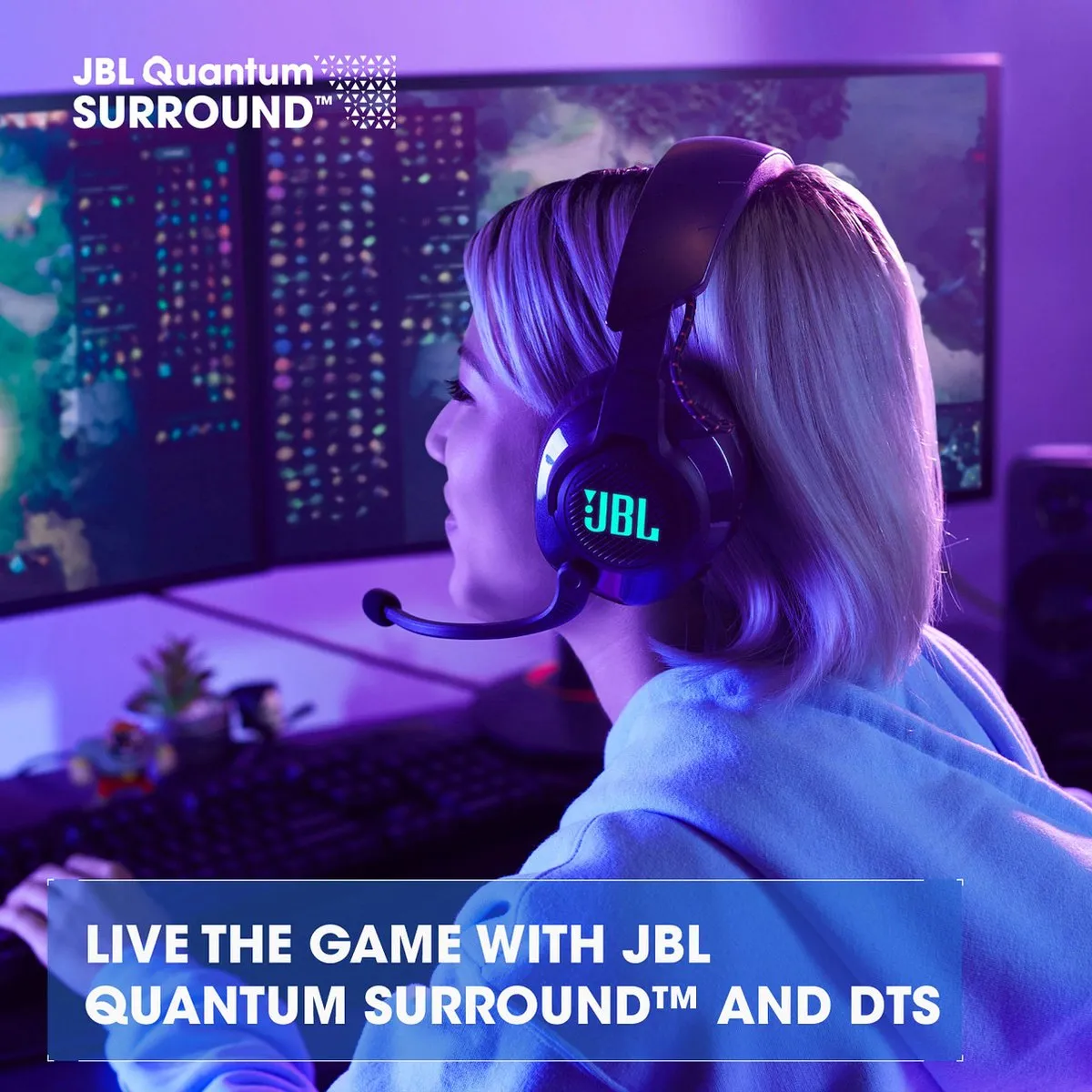 JBL Quantum 610 Draadloze Gaming Headset - Zwart