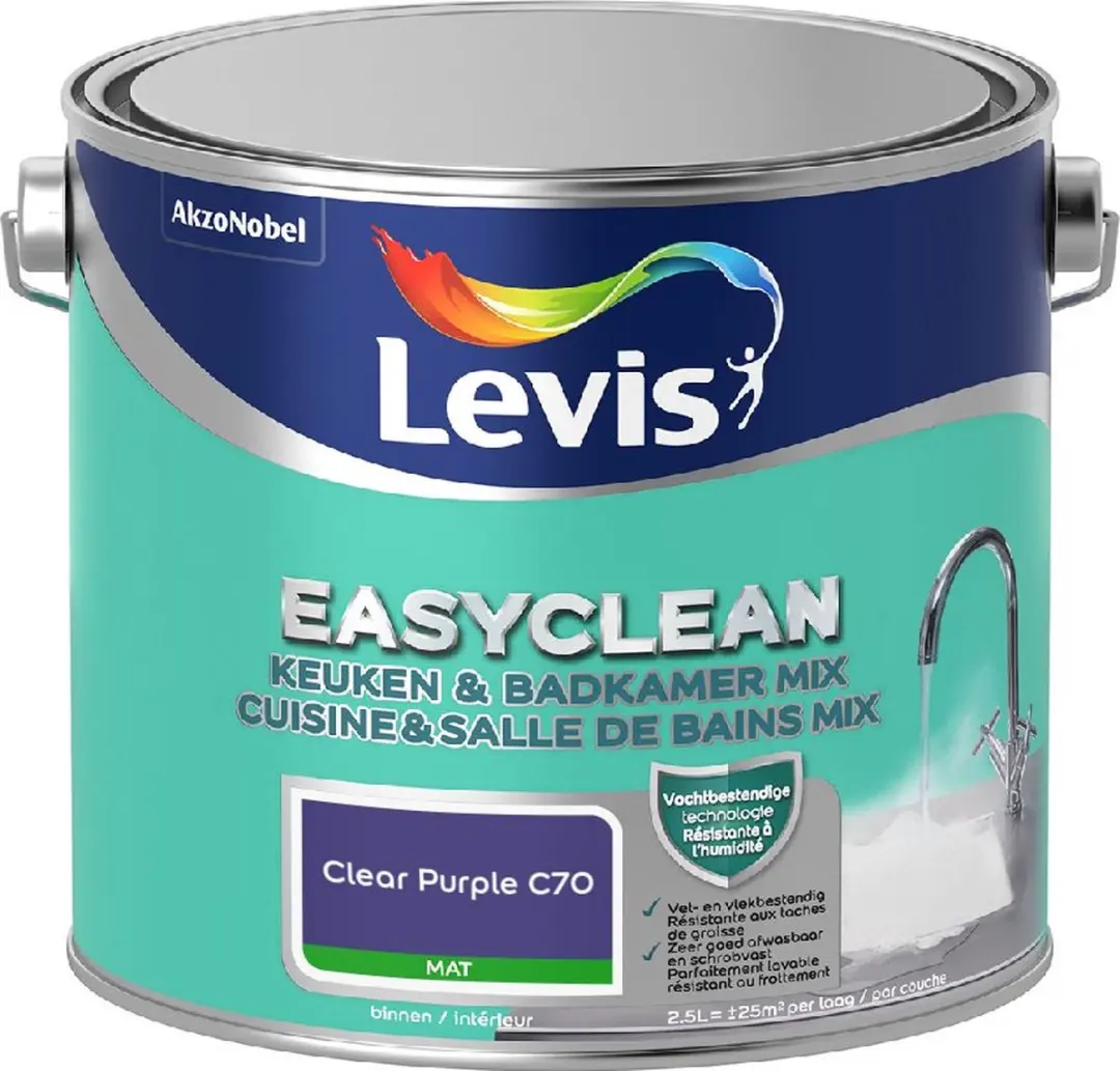 Levi's Easyclean Mengverf Clear Purple C70 2,5L