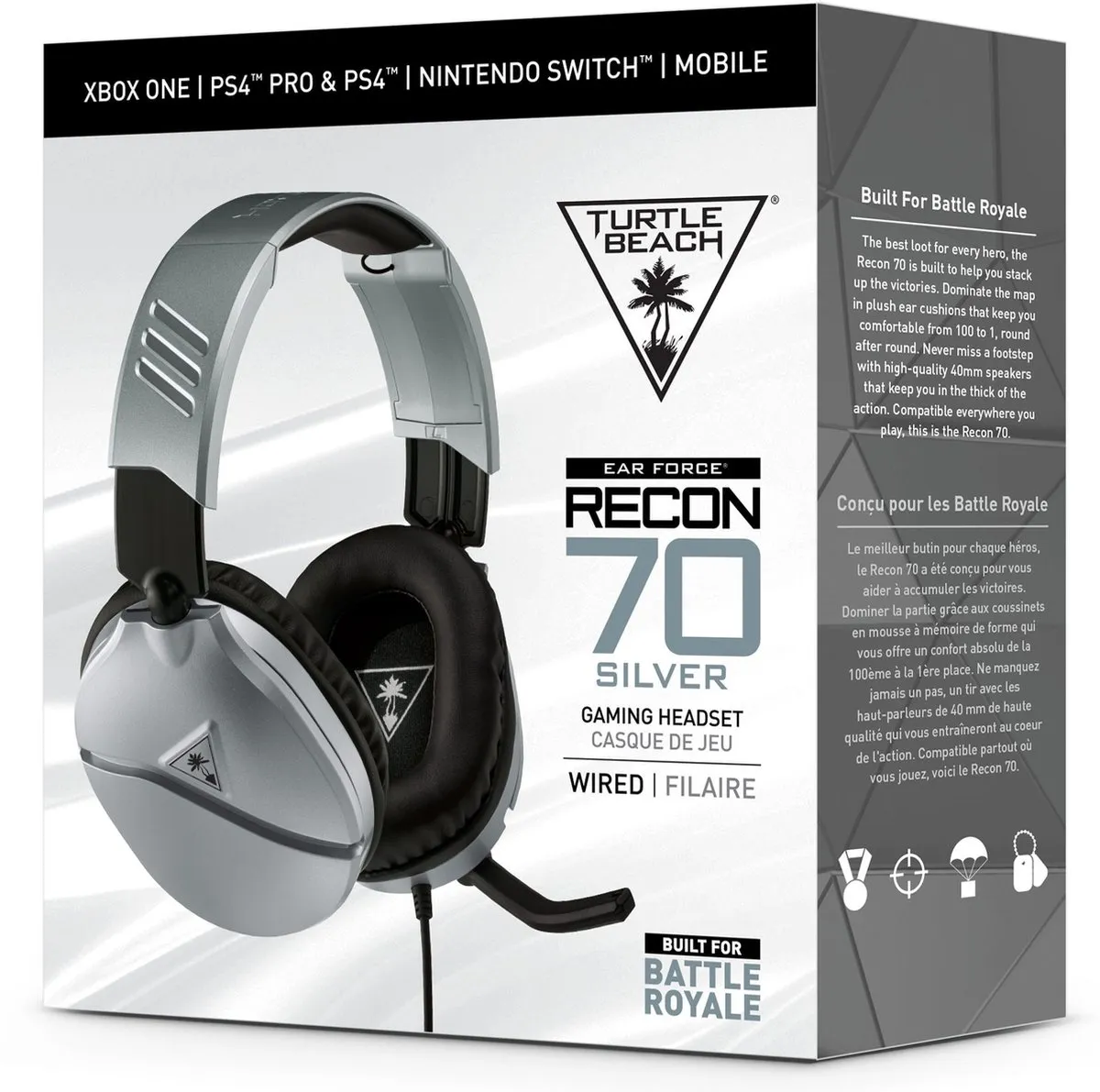 Turtle Beach Ear Force Recon 70 TBS-2655-02 Gaming Headset - Zilver - afbeelding 6 van 6