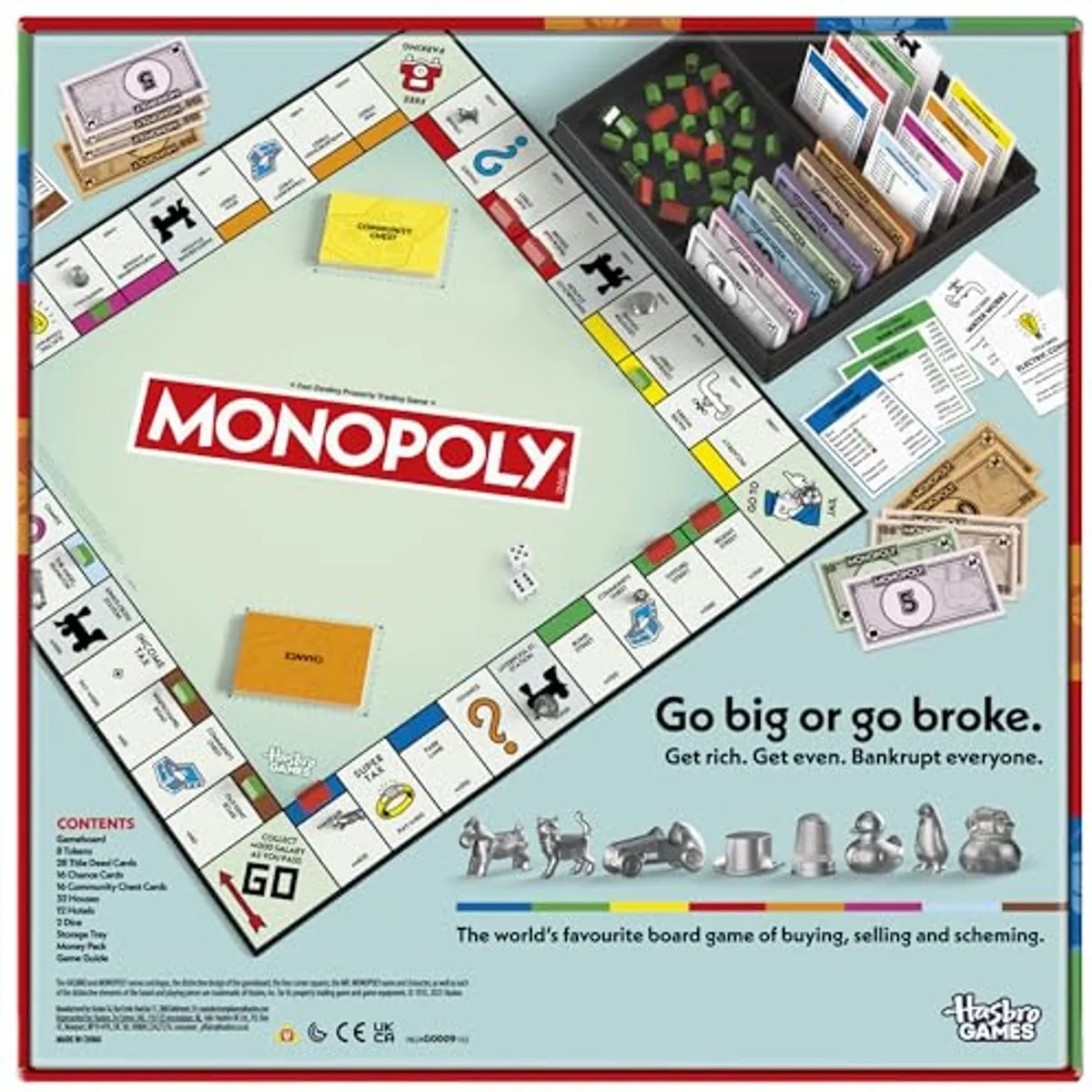 Hasbro Monopoly Classic Familiespel - 6 Spelers - Multicolor