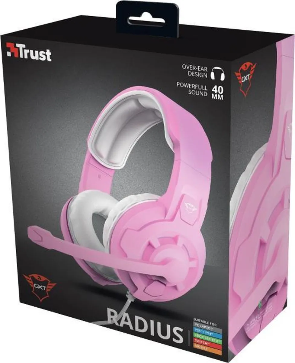 Trust GXT411P Radius Headset - Roze