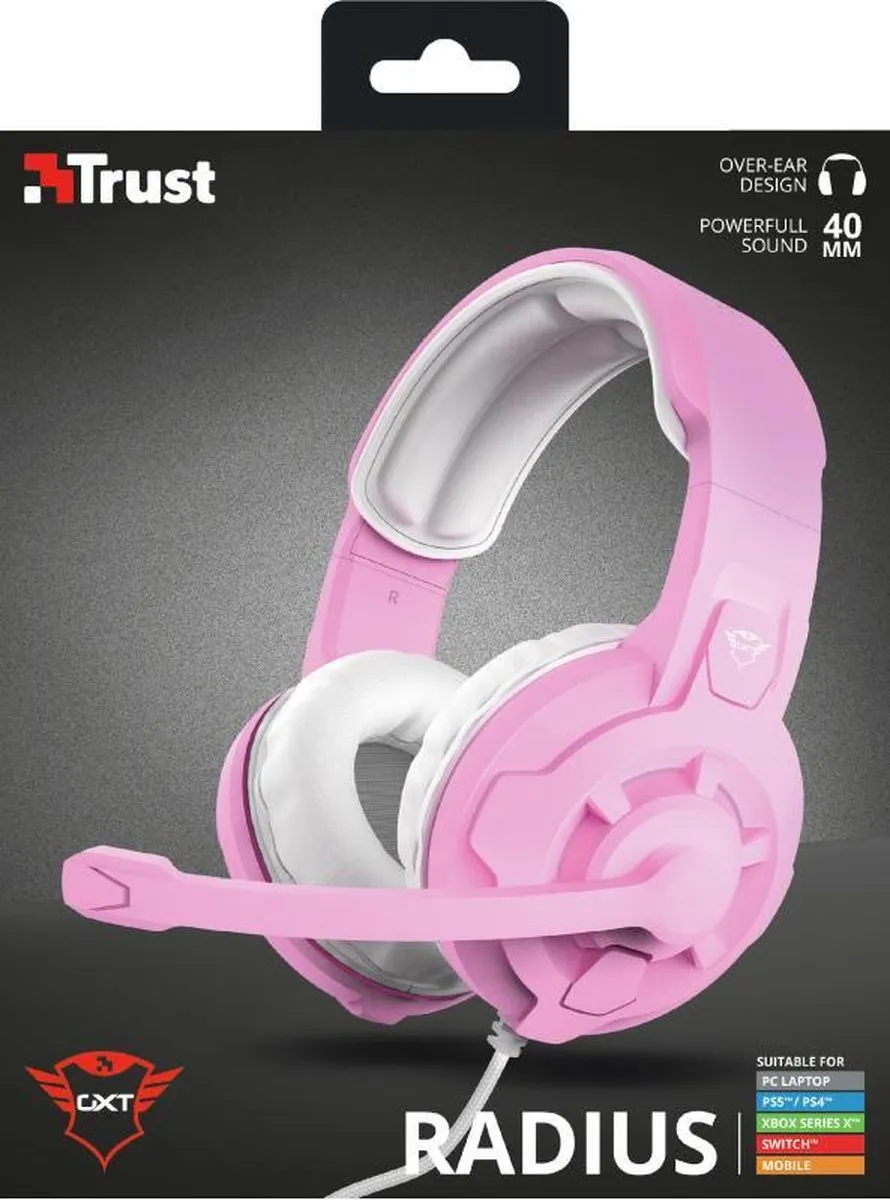 Trust GXT411P Radius Headset - Roze