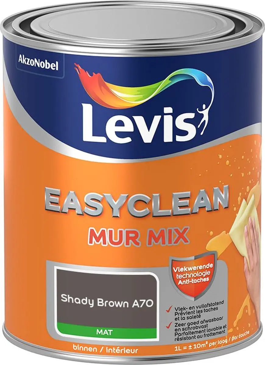 Levi's Easyclean Mur Mat Mix Shady Brown A70 Mengverf 1L