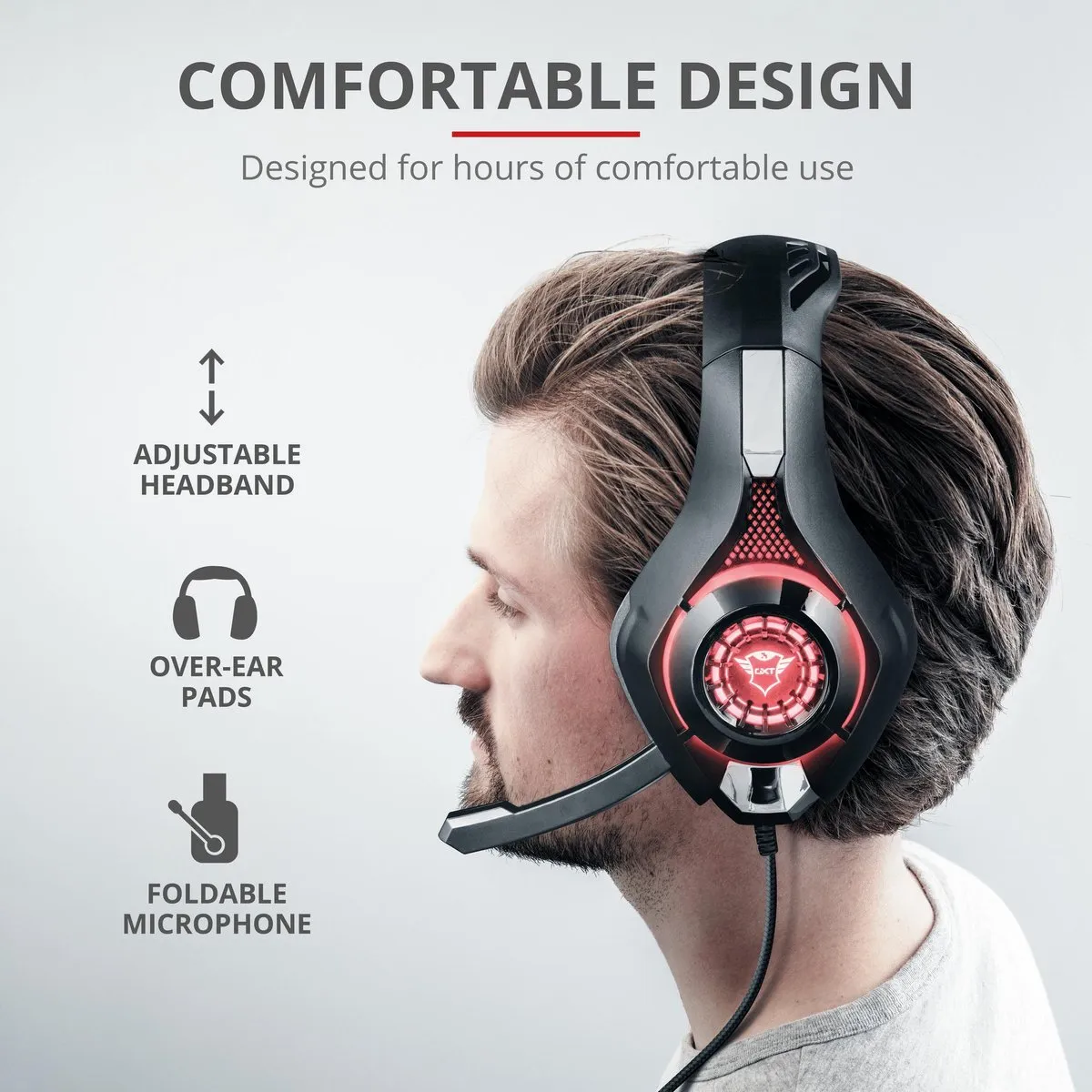 Trust Nero GXT 313 Gaming Headset - 40mm - Zwart