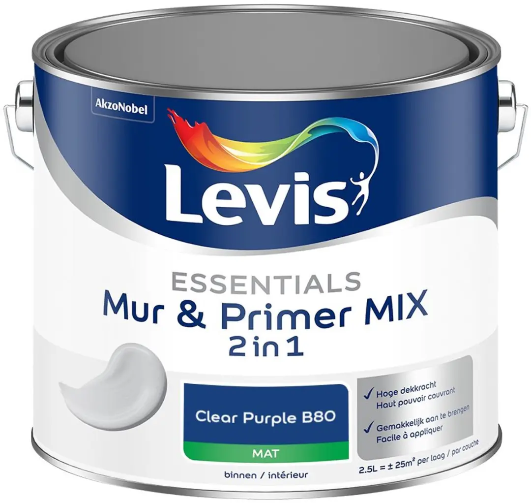 Levi's Essentials Mur & Primer Mix Clear Purple B80 Mengverf 2,5L