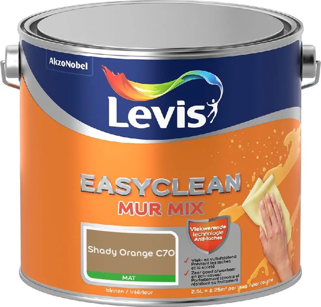 Levi's Easyclean Mur Mat Mix Shady Orange C70 Mengverf 2,5L