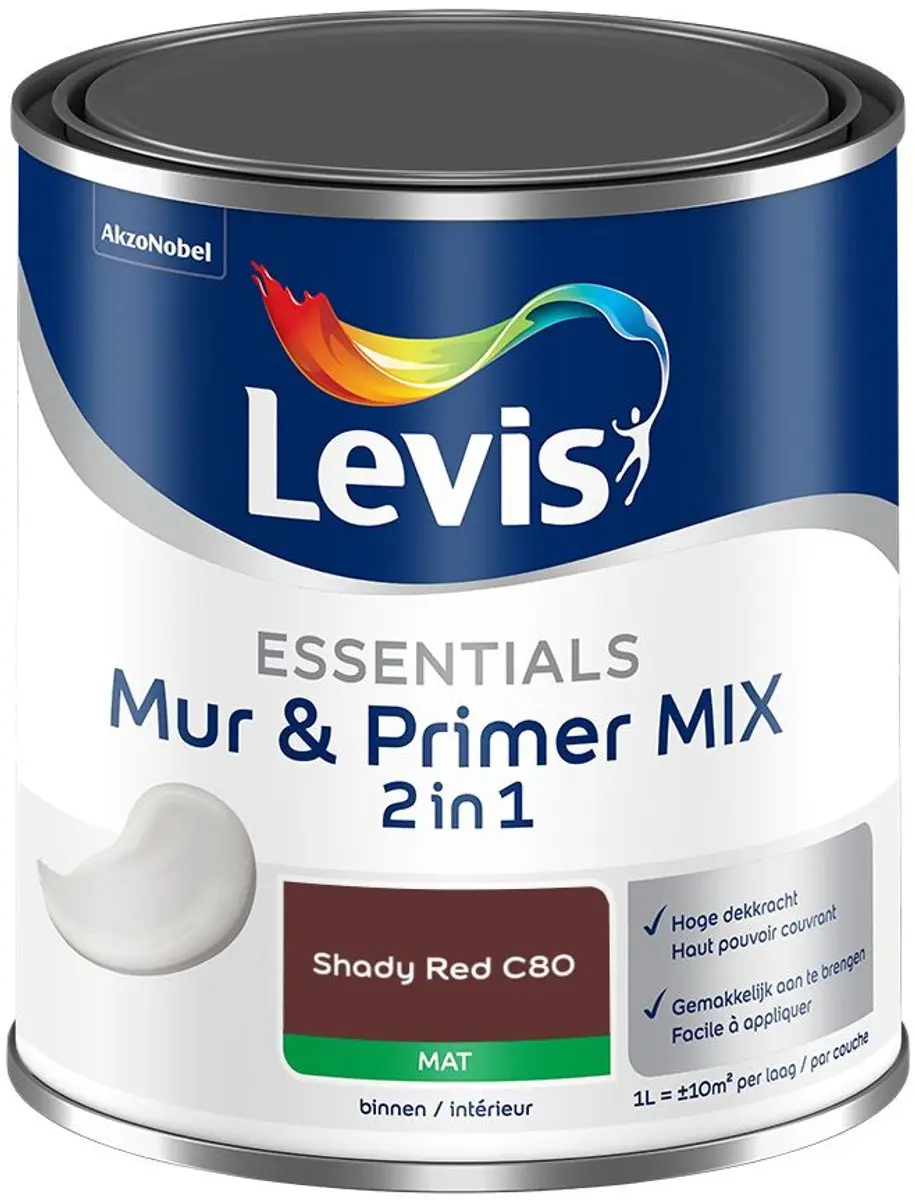 Levi's Essentials Mur & Primer Mix Shady Red C80 Mengverf 1L