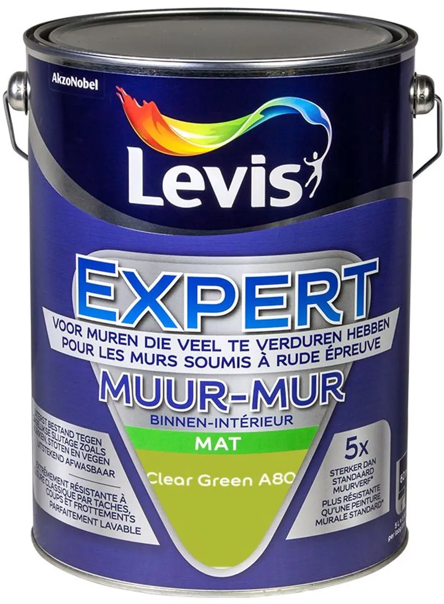 Levi's Expert Muur Binnen Mix Clear Green A80 Mengverf 5L