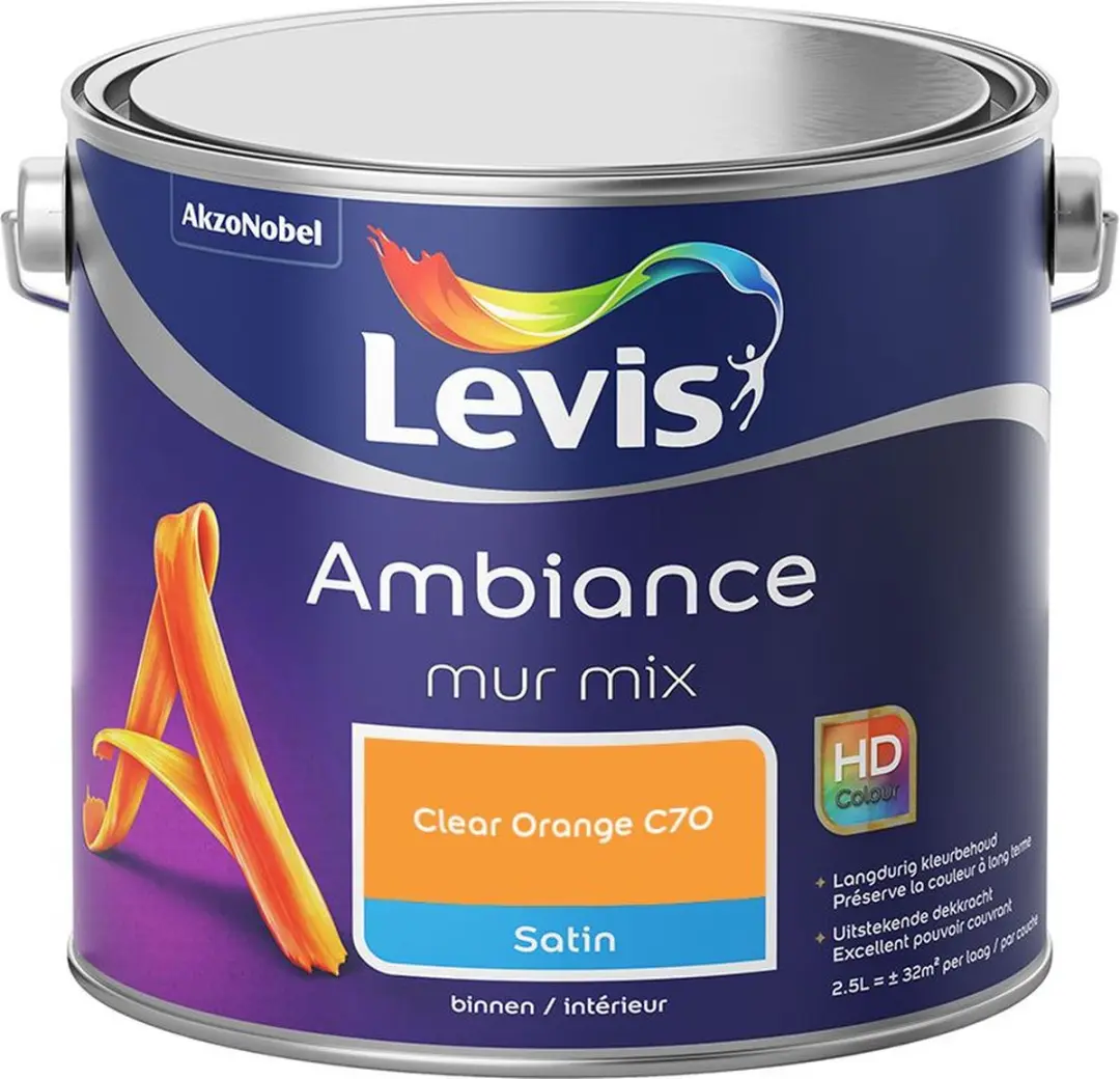 Levi's Ambiance Mur Satin Mix Clear Orange C70 Mengverf 2,5L